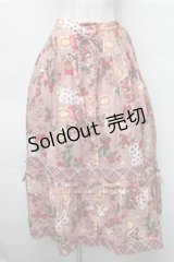 PINK HOUSE / スカーレットキャンドルプリントスカート  ピンク S-25-11-05-045-LO-SK-AS-ZS