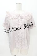 Ank Rouge / パールボタンレースブラウス  ピンク S-25-11-05-004-CA-BL-HR-ZS