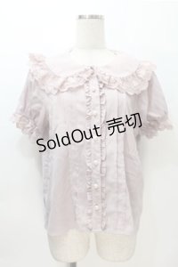 Ank Rouge / パールボタンレースブラウス  ピンク S-25-11-05-004-CA-BL-HR-ZS