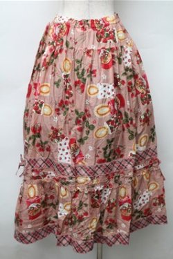 画像2: PINK HOUSE / スカーレットキャンドルプリントスカート  ピンク S-25-11-05-045-LO-SK-AS-ZS