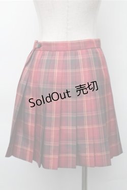 画像2: 海月社 / リボン付きチェックスカート  赤 S-25-11-05-047-LO-SK-HR-ZS