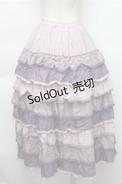 画像2: PINK HOUSE / グラデーションティアードスカート  ラベンダー S-25-11-05-050-LO-SK-AS-ZS