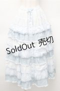 PINK HOUSE / グラデーションティアードスカート  ブルー S-25-11-05-052-LO-SK-AS-ZS