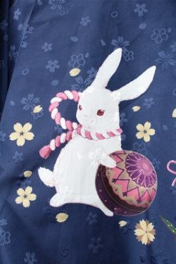 画像3: Cute.Q / 和風うさぎスカート S 紺 S-25-11-05-053-EL-OP-HR-ZS