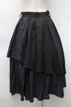 画像2: axes femme / アシメティアードロングスカート  黒 S-25-11-05-057-AX-SK-HR-ZS