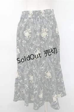 画像2: axes femme POETIQUE / フラワープリントスカート  グリーン S-25-11-05-058-AX-SK-HR-ZS