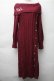 画像1: axes femme / ボタンデザインニットワンピース  ワイン S-25-11-05-059-AX-OP-HR-ZS (1)