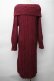 画像2: axes femme / ボタンデザインニットワンピース  ワイン S-25-11-05-059-AX-OP-HR-ZS (2)