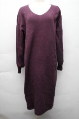 axes femme / ボタンデザインニットワンピース  紫 S-25-11-05-060-AX-OP-HR-ZS