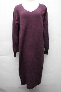 axes femme / ボタンデザインニットワンピース  紫 S-25-11-05-060-AX-OP-HR-ZS