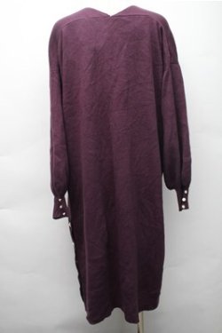 画像2: axes femme / ボタンデザインニットワンピース  紫 S-25-11-05-060-AX-OP-HR-ZS
