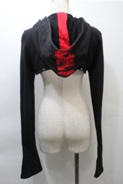 画像2: PUNK RAVE / フード付きボレロ S 黒ｘ S-25-11-05-001-PU-JA-HR-ZS
