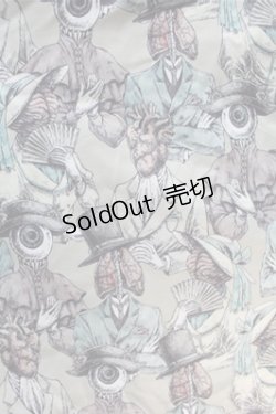 画像3: DXMOUVE / 臓器の観客柄 切替長袖シャツ  カーキ S-25-11-05-007-PU-BL-HR-ZS