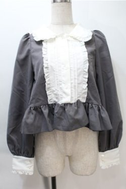 画像1: Cherirulu Chocola / MYリボンマルエリブラウス S グレー S-25-11-05-008-LO-BL-AS-ZS