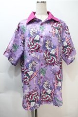 ACDC RAG / メンヘラチャンシャツ  パープル S-25-11-05-009-PU-TO-HR-ZS