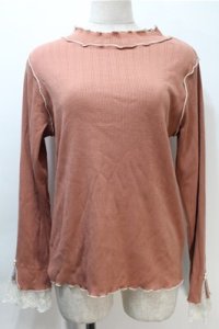 axes femme / バイカラーメロー袖レースプルオーバー   S-25-11-05-010-AX-TO-HR-ZS