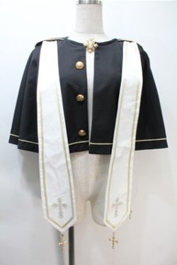 画像1: 中国ロリータ / ケープトップス M 黒ｘ白 S-25-11-05-011-LO-TO-HR-ZS