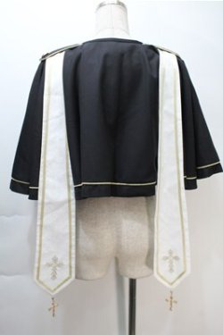 画像2: 中国ロリータ / ケープトップス M 黒ｘ白 S-25-11-05-011-LO-TO-HR-ZS