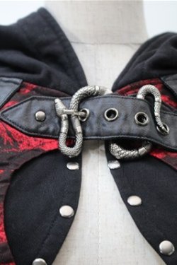 画像4: PUNK RAVE / フード付きボレロ S 黒ｘ S-25-11-05-001-PU-JA-HR-ZS