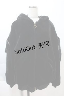 画像1: LOLITAその他(お買取対象外) / 袖レースアップうさみみファーブルゾン  黒 S-25-11-05-015-LO-JA-HR-ZS