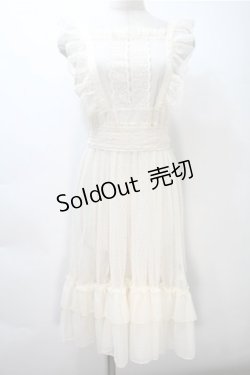 画像1: axes femme kawaii / ドットチュールエプロン  オフ S-25-11-05-016-AX-OP-AS-ZS