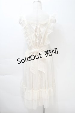 画像2: axes femme kawaii / ドットチュールエプロン  オフ S-25-11-05-016-AX-OP-AS-ZS