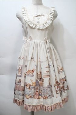 画像1: Sweety / アニーの朝食ジャンパースカート  ベージュ S-25-11-05-017-LO-OP-HR-ZS