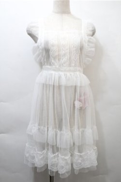 画像1: FLC / 星名桜子 hsチュールエプロンジャンスカ  白 S-25-11-05-002-LO-OP-AS-ZS