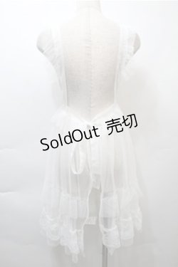 画像2: FLC / 星名桜子 hsチュールエプロンジャンスカ  白 S-25-11-05-002-LO-OP-AS-ZS