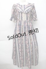 axes femme kawaii / ローズベリーガーデンワンピース  紺 S-25-11-05-024-AX-OP-AS-ZS