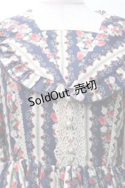 画像3: axes femme kawaii / ローズベリーガーデンワンピース  紺 S-25-11-05-024-AX-OP-AS-ZS