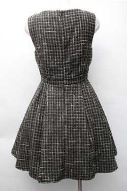 画像2: Ank Rouge / ツイードジャンパースカート  黒 S-25-11-05-026-CA-OP-HR-ZS