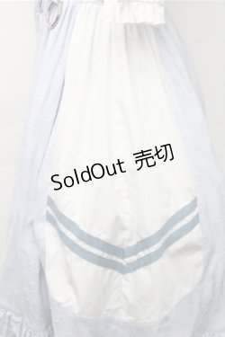 画像3: 中国ロリータ / バイカラーワンピース  サックスｘ白 S-25-11-05-027-LO-OP-HR-ZS