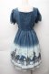 画像2: axes femme / グラデーションお城柄ワンピース  ブルー S-25-11-05-030-AX-OP-HR-ZS (2)