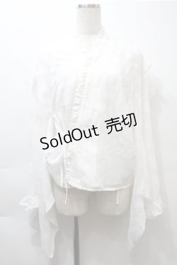 画像1: Cute.Q / 着物袖ボレロ  白 S-25-11-05-003-EL-BL-HR-ZS