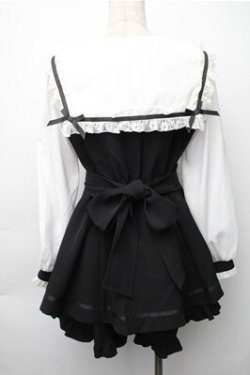 画像2: LIZ LISA / セーラーカラーセットアップ  黒ｘ白 S-25-11-05-033-LO-OP-HR-ZS