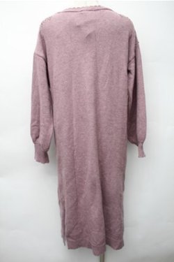 画像2: axes femme / フラワー刺繍ニットワンピース  ピンク S-25-11-05-034-AX-OP-HR-ZS