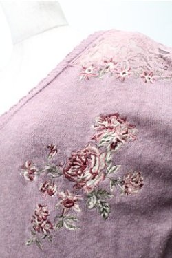 画像3: axes femme / フラワー刺繍ニットワンピース  ピンク S-25-11-05-034-AX-OP-HR-ZS