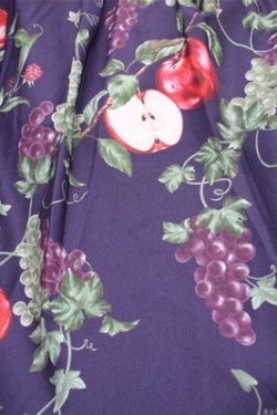 画像3: axes femme / シーズナルフルーツ柄ジャンパースカート  紫 S-25-11-05-035-AX-OP-HR-ZS