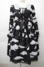 画像1: Angelic Pretty / Misty Skyワンピース  黒 S-25-11-05-036-AP-OP-HR-ZS (1)