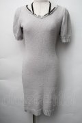 EATME / 半袖ニットワンピース  グレー S-25-11-06-038-LO-OP-HR-ZS