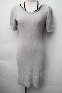 EATME / 半袖ニットワンピース  グレー S-25-11-06-038-LO-OP-HR-ZS