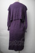 axes femme / 重ね着ニットワンピース  紫 S-25-11-06-041-AX-OP-HR-ZS