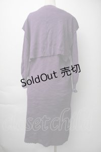 axes femme / 重ね着ニットワンピース  紫 S-25-11-06-041-AX-OP-HR-ZS