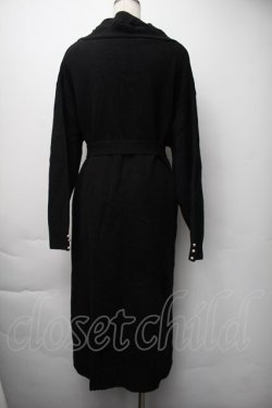 画像2: axes femme / 刺繍入りレイヤード風ニットワンピース  黒 S-25-11-06-042-AX-OP-HR-ZS