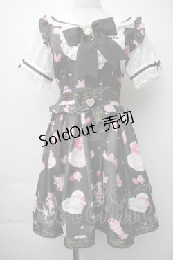 画像1: LIZ LISA / Salon de Fraise柄ワンピース  黒 S-25-11-06-043-LO-OP-HR-ZS