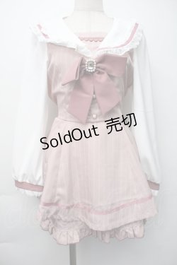 画像1: LIZ LISA / セーラーカラーセットアップ 0 ピンク S-25-11-06-047-LO-OP-HR-ZS
