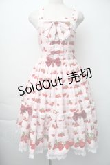 metamorphose / Strawberry harvest フリルジャンパースカート  ピンク S-25-11-06-050-ME-OP-HR-ZS