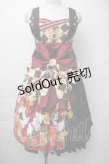 metamorphose / 百花繚乱〜まほろばの舞〜サイドプリーツジャンパースカート 1 黒 S-25-11-06-052-ME-OP-HR-ZS