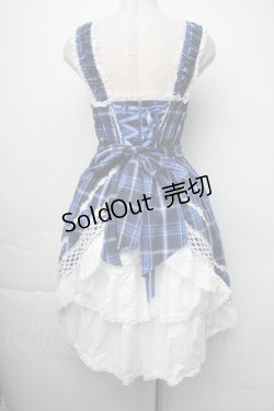 画像2: BABY,THE STARS SHINE BRIGHT / タータンチェックシャーリングプリンセスジャンパースカート  青 S-25-11-06-053-BA-OP-HR-ZS